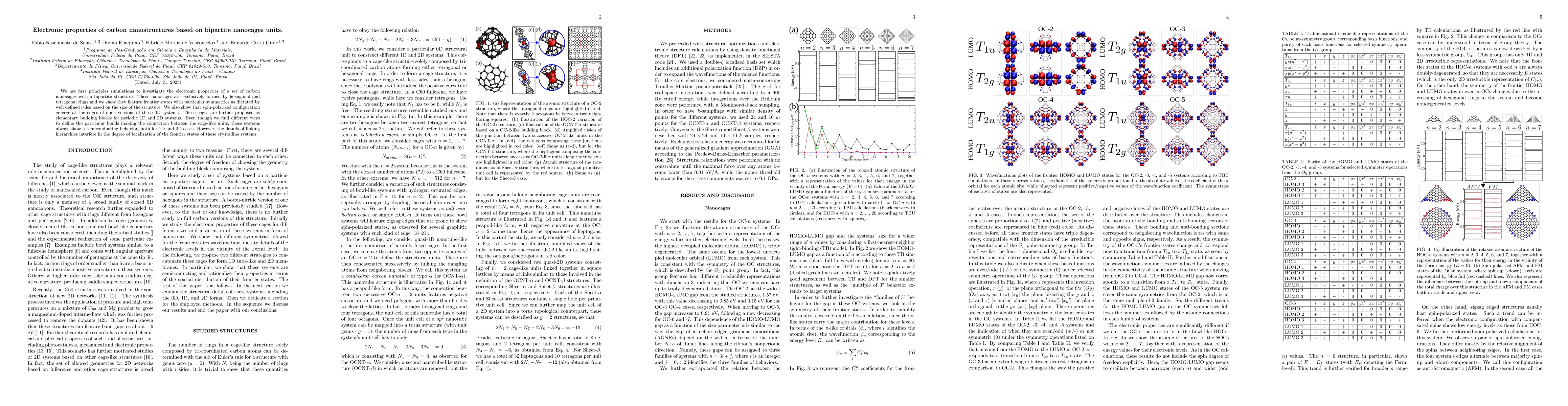 Thumbnail for Electronic properties of carbon nanostructures based on bipartite
  nanocages units