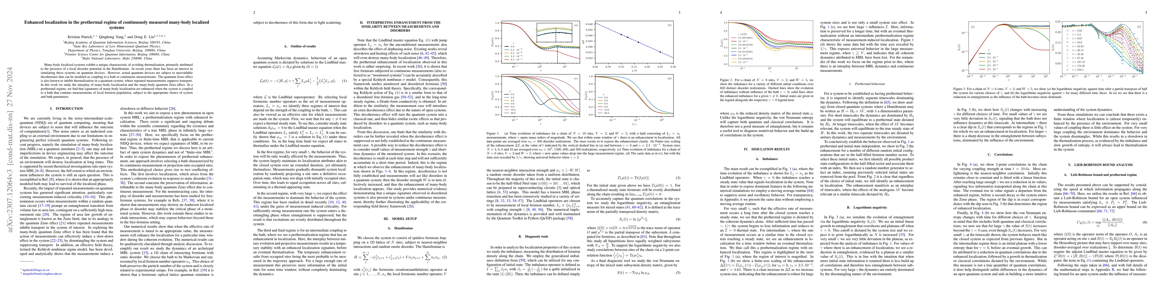 Thumbnail for Enhanced localization in the prethermal regime of continuously measured
  many-body localized systems