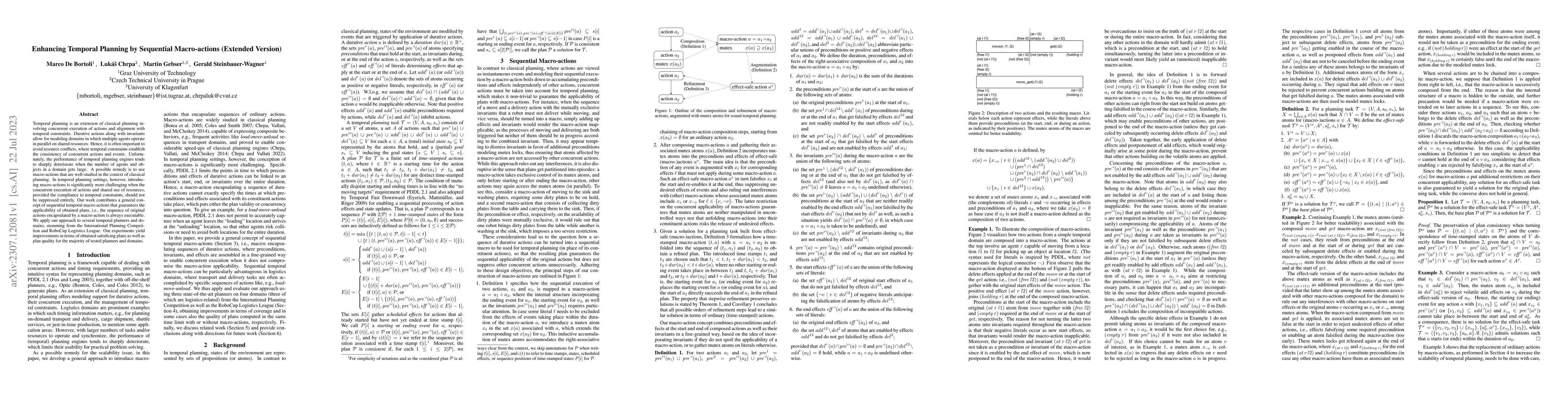 Thumbnail for Enhancing Temporal Planning Domains by Sequential Macro-actions
  (Extended Version)