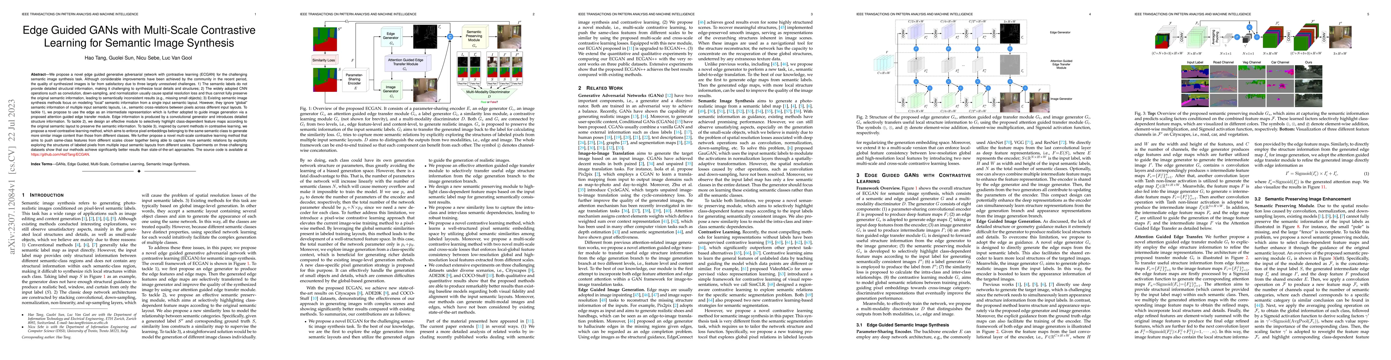 Thumbnail for Edge Guided GANs with Multi-Scale Contrastive Learning for Semantic
  Image Synthesis