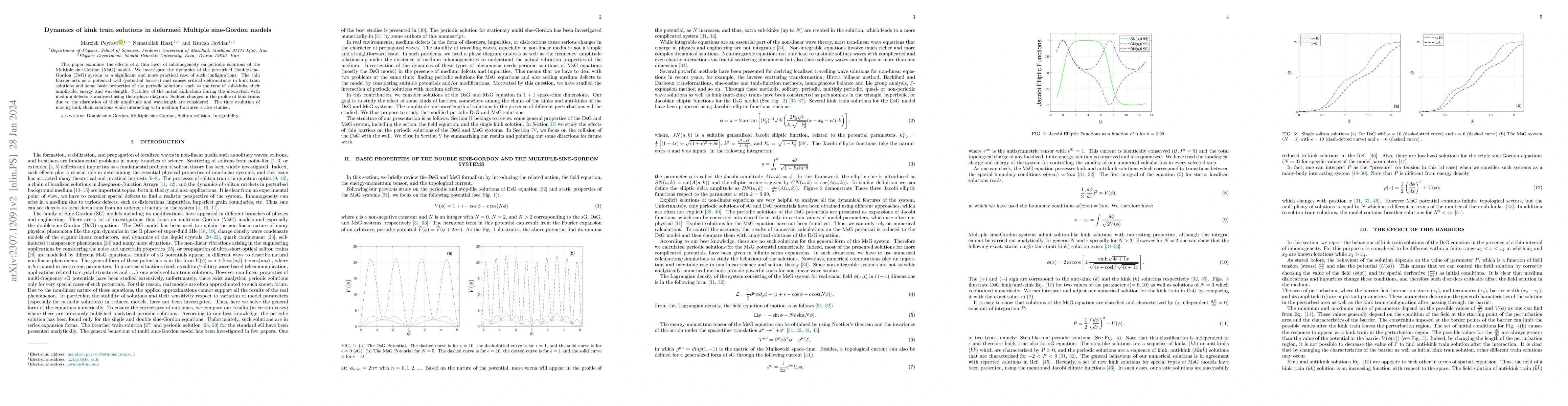 Thumbnail for Dynamics of kink train solutions in deformed Multiple sine-Gordon models