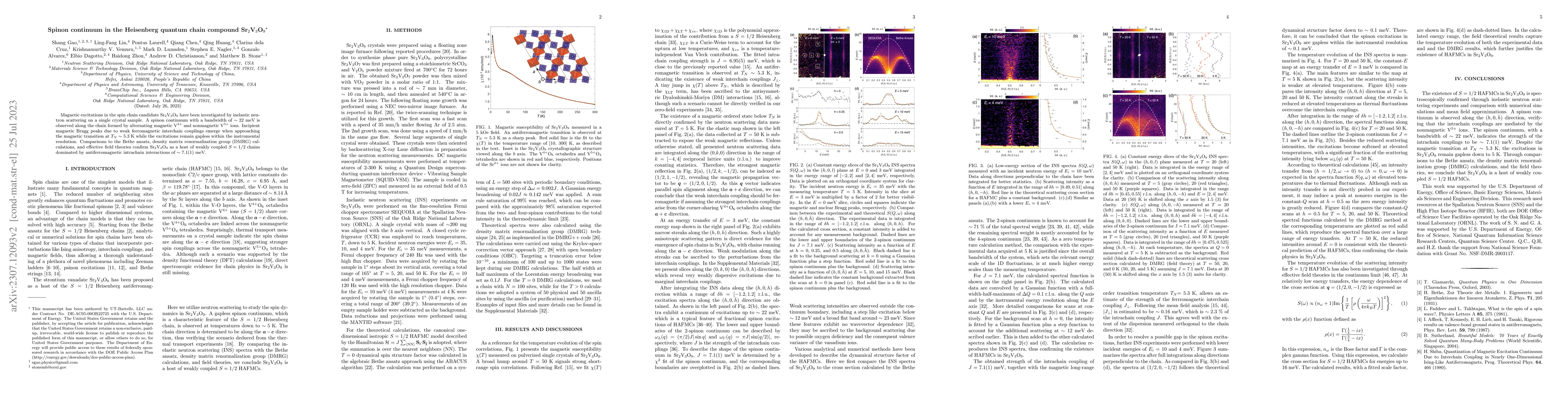 Thumbnail for Spinon continuum in the Heisenberg quantum chain compound
  Sr$_2$V$_3$O$_9$