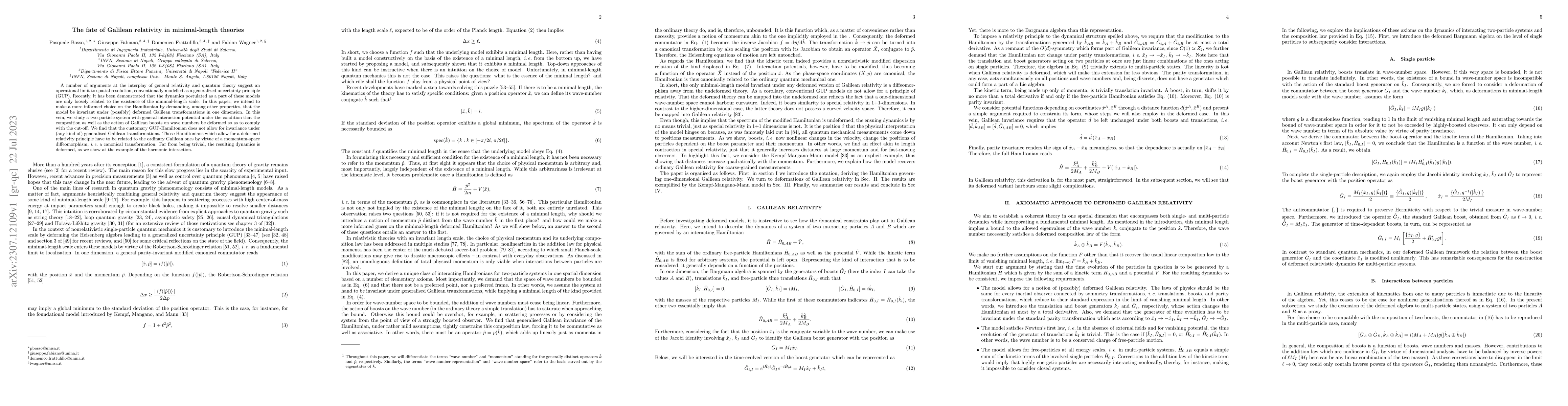 Thumbnail for The fate of Galilean relativity in minimal-length theories