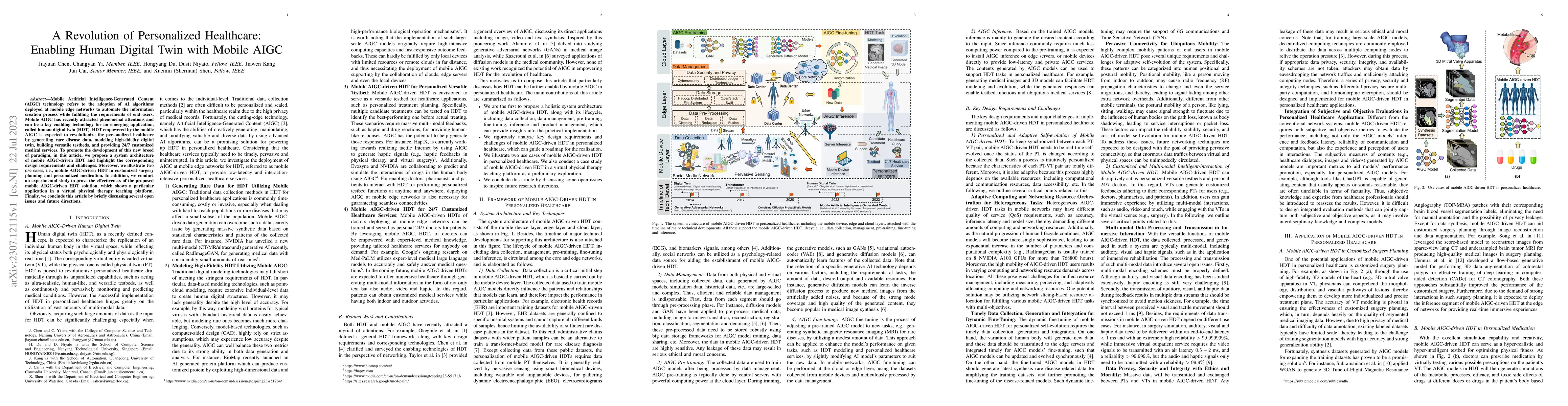 Thumbnail for A Revolution of Personalized Healthcare: Enabling Human Digital Twin
  with Mobile AIGC