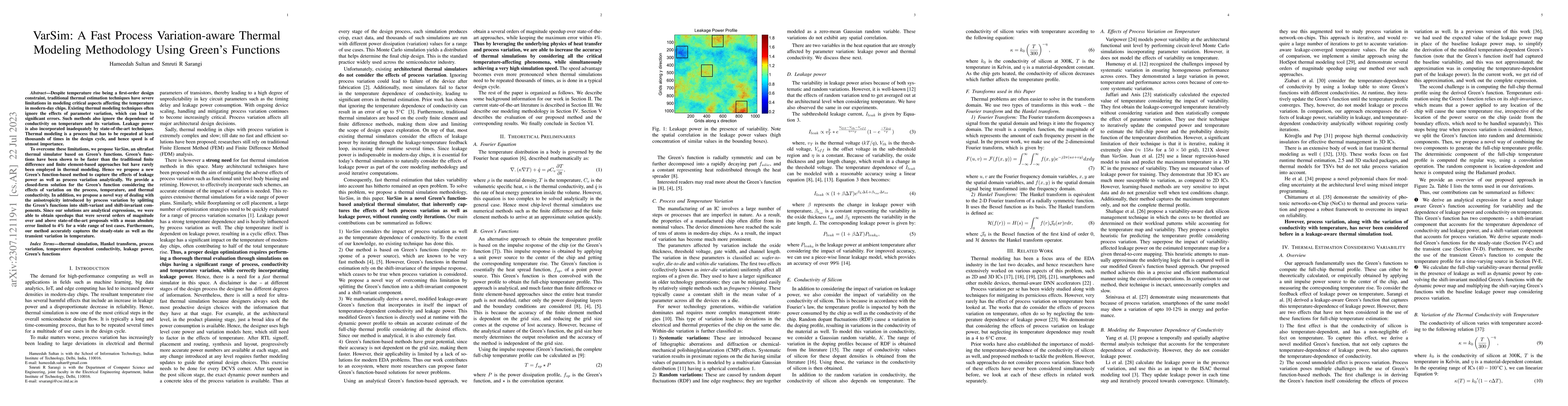 Thumbnail for VarSim: A Fast Process Variation-aware Thermal Modeling Methodology
  Using Green's Functions