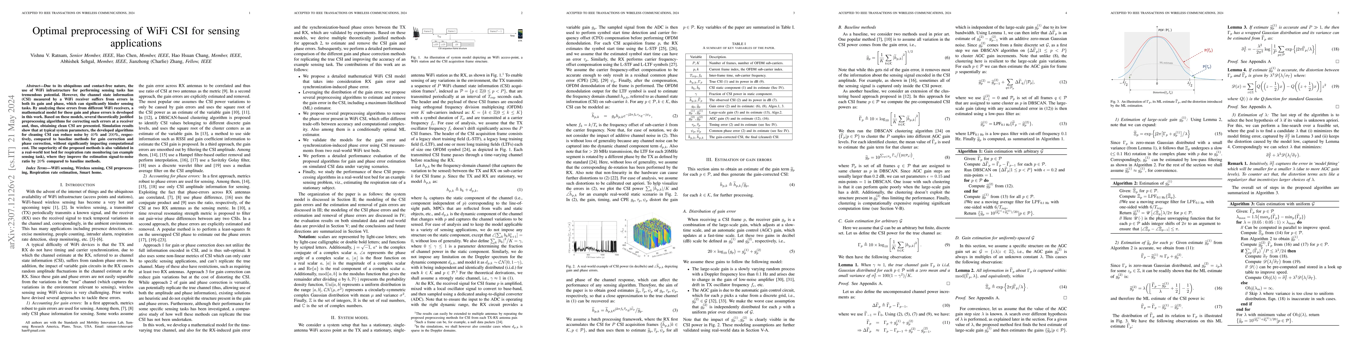 Thumbnail for Optimal preprocessing of WiFi CSI for sensing applications
