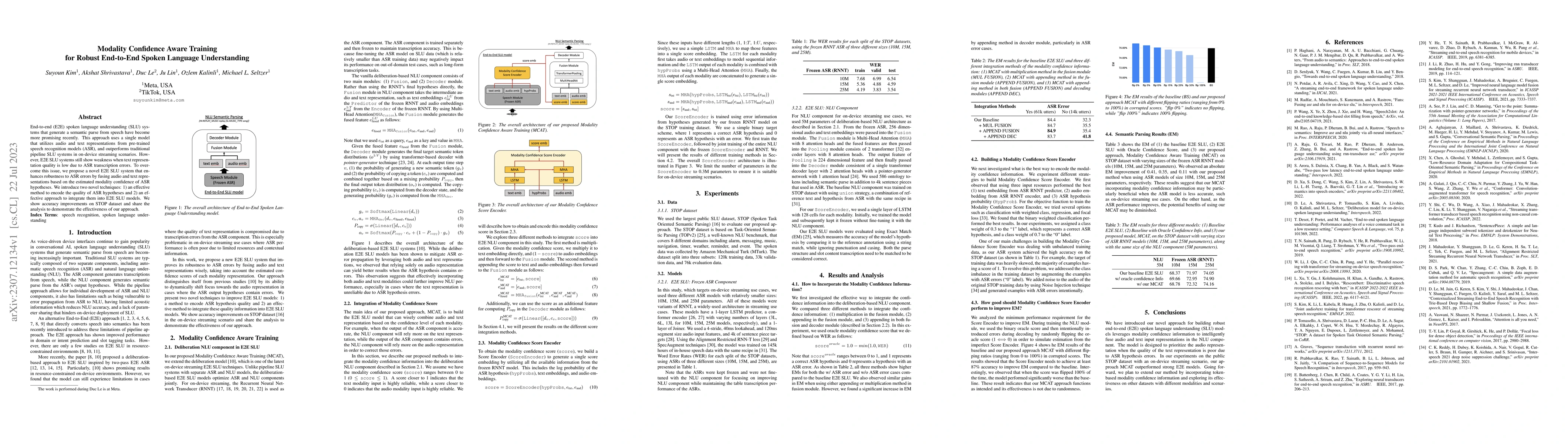 Thumbnail for Modality Confidence Aware Training for Robust End-to-End Spoken Language
  Understanding