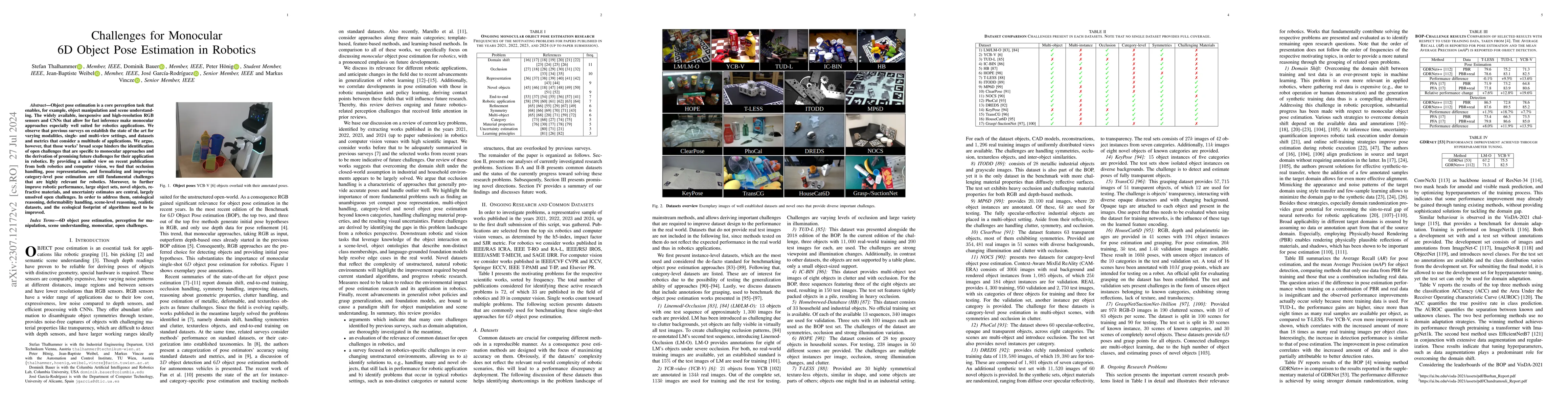 Thumbnail for Challenges for Monocular 6D Object Pose Estimation in Robotics