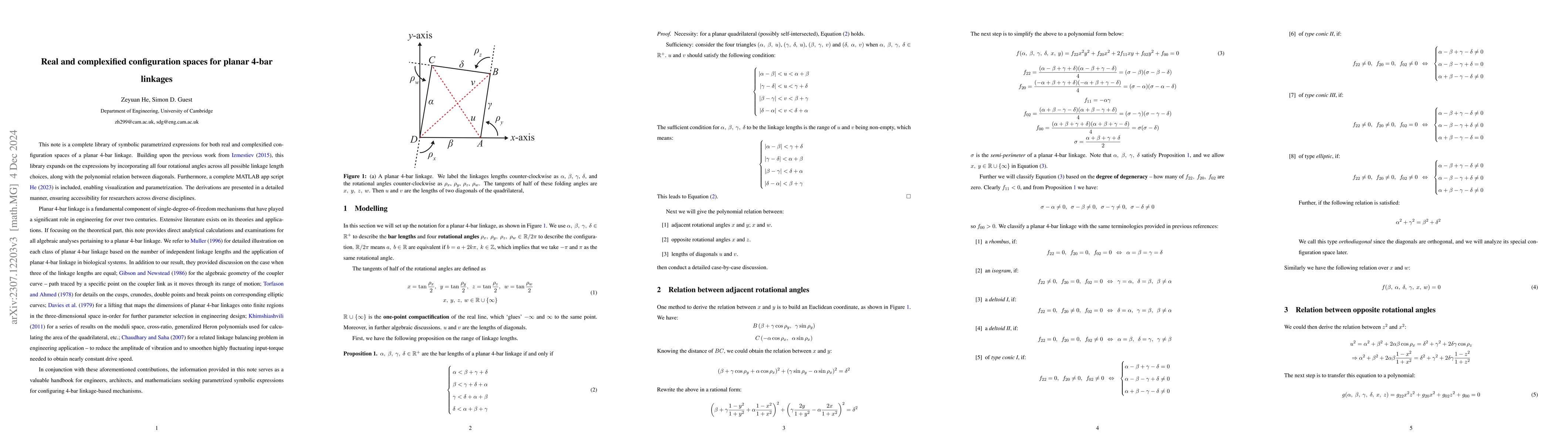 Thumbnail for Real and complexified configuration spaces for planar 4-bar linkages