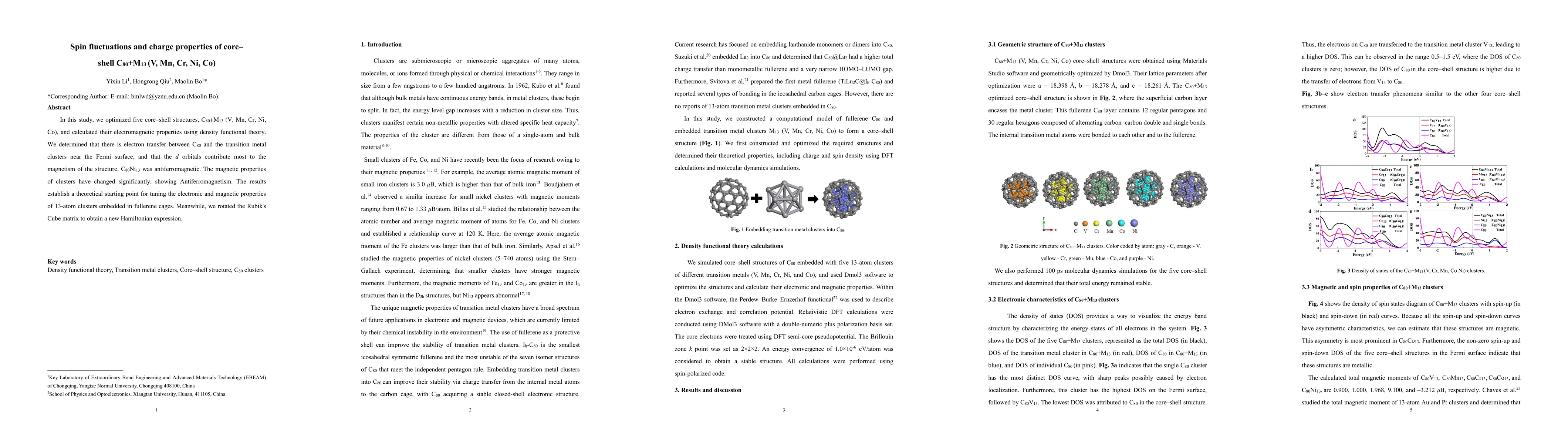 Thumbnail for Spin fluctuations and charge properties of core shell C$_{80}$+M$_{13}$
  (V, Mn, Cr, Ni, Co)