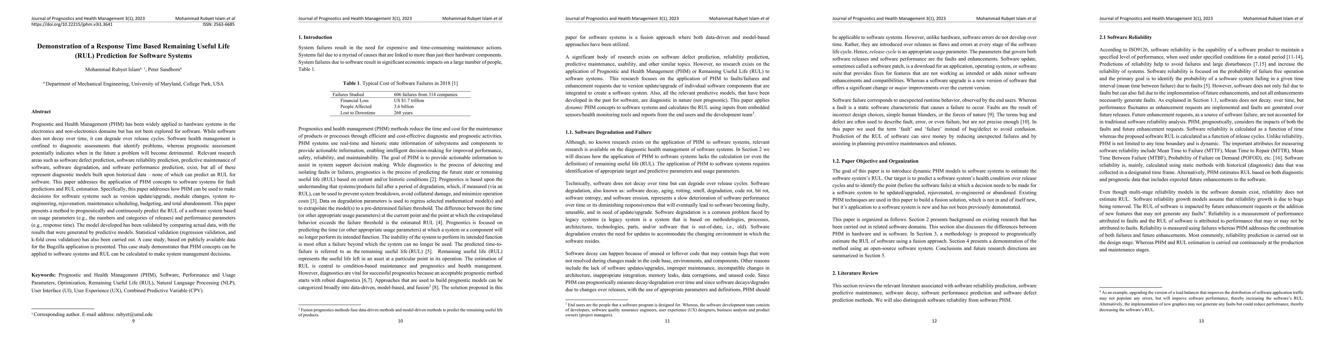 Thumbnail for Demonstration of a Response Time Based Remaining Useful Life (RUL)
  Prediction for Software Systems