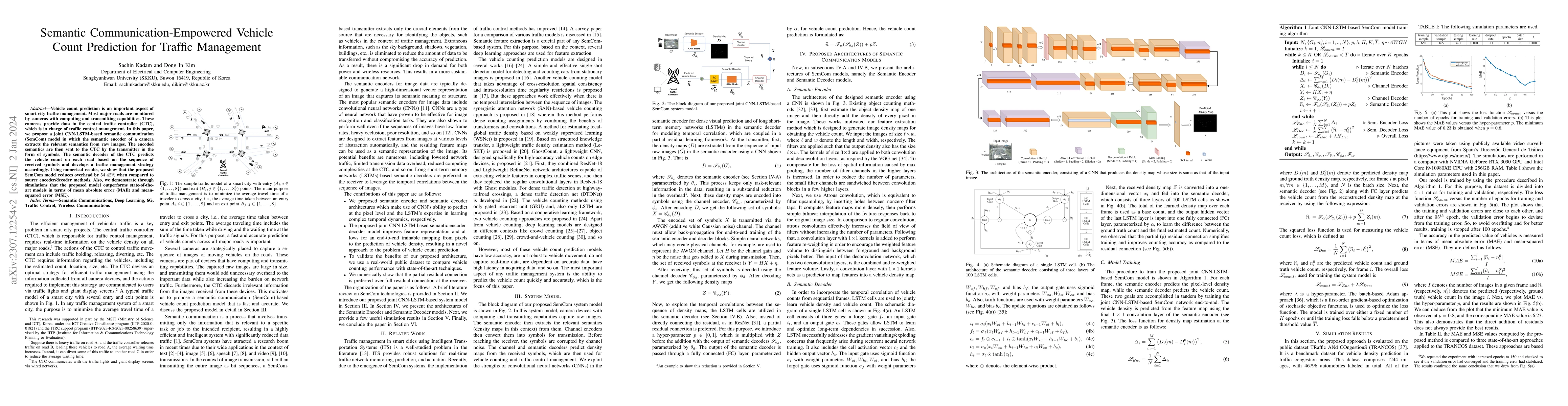 Thumbnail for Semantic Communication-Empowered Vehicle Count Prediction for Traffic
  Management