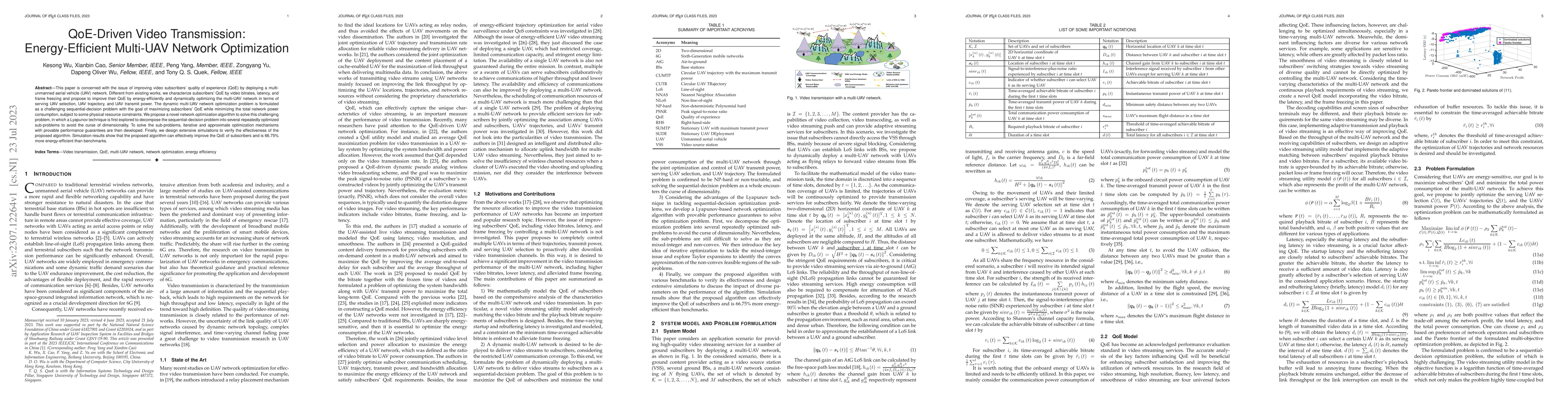 Thumbnail for QoE-Driven Video Transmission: Energy-Efficient Multi-UAV Network
  Optimization