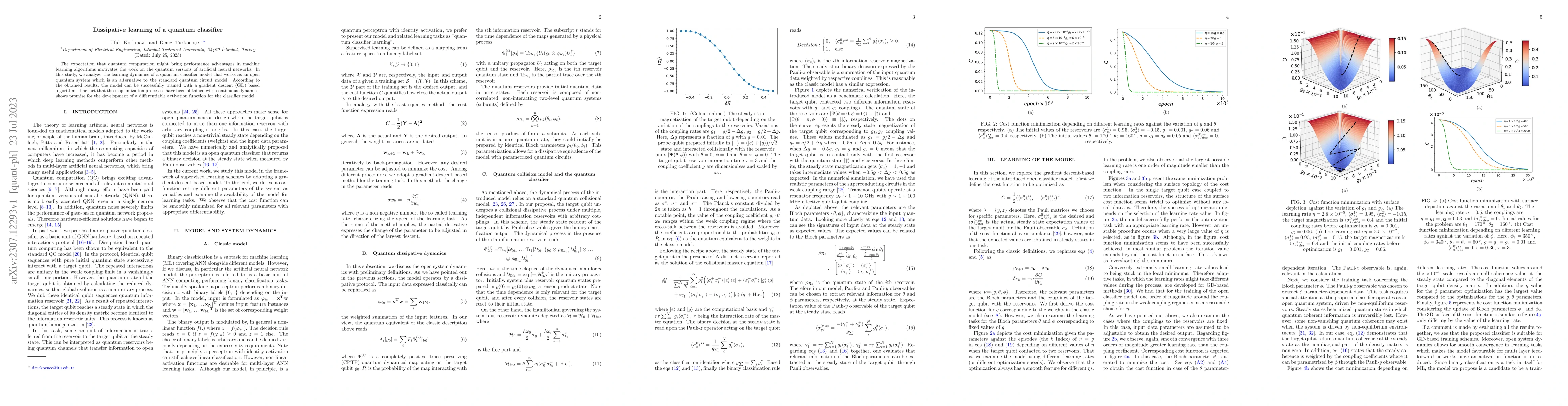Thumbnail for Dissipative learning of a quantum classifier