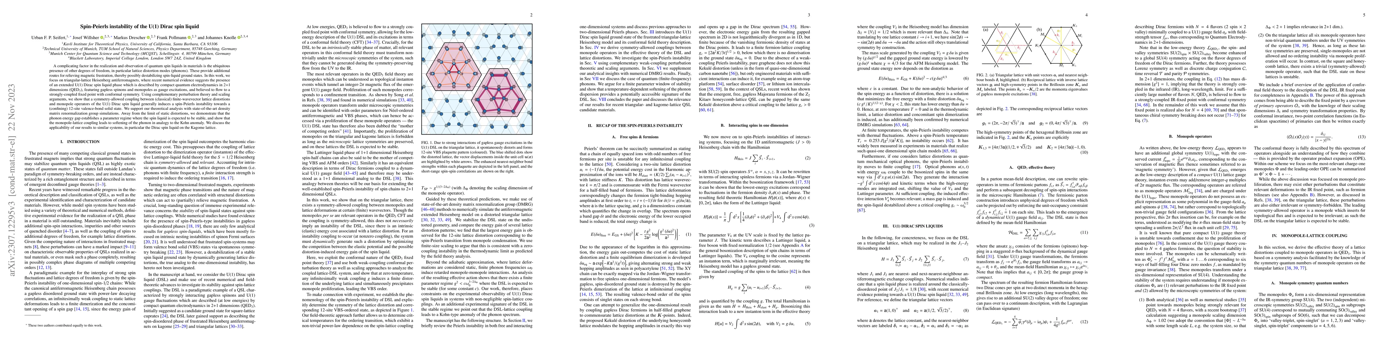 Thumbnail for Spin-Peierls instability of the U(1) Dirac spin liquid
