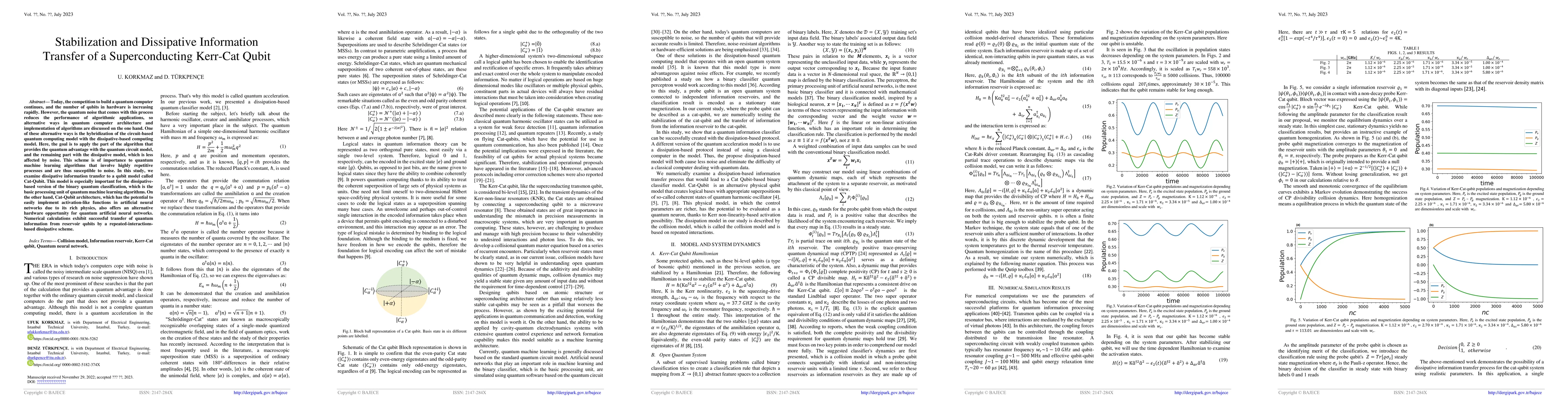 Thumbnail for Stabilization and Dissipative Information Transfer of a Superconducting
  Kerr-Cat Qubit
