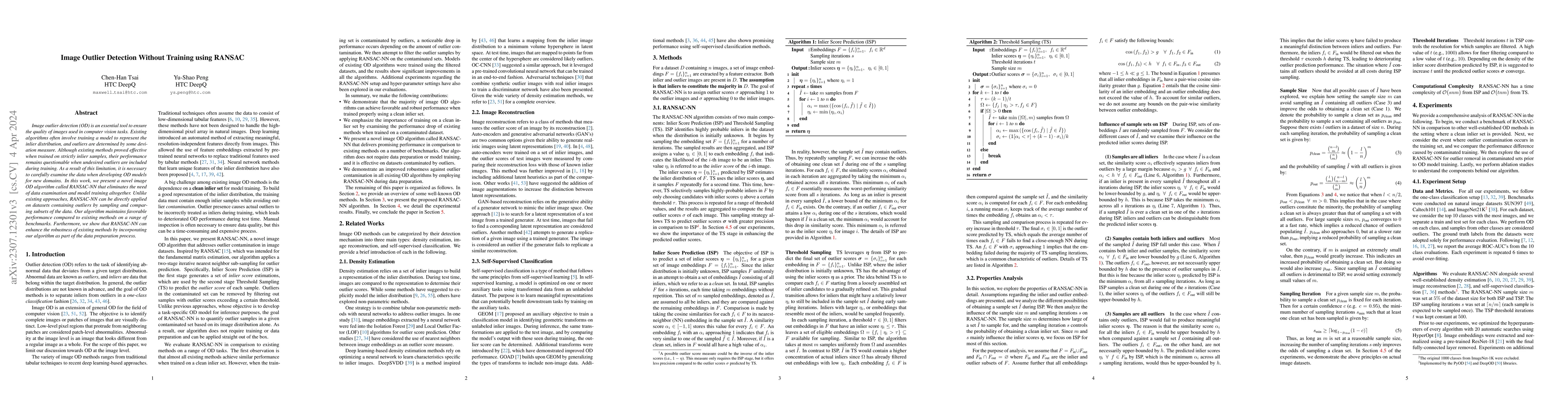 Thumbnail for Image Outlier Detection Without Training using RANSAC