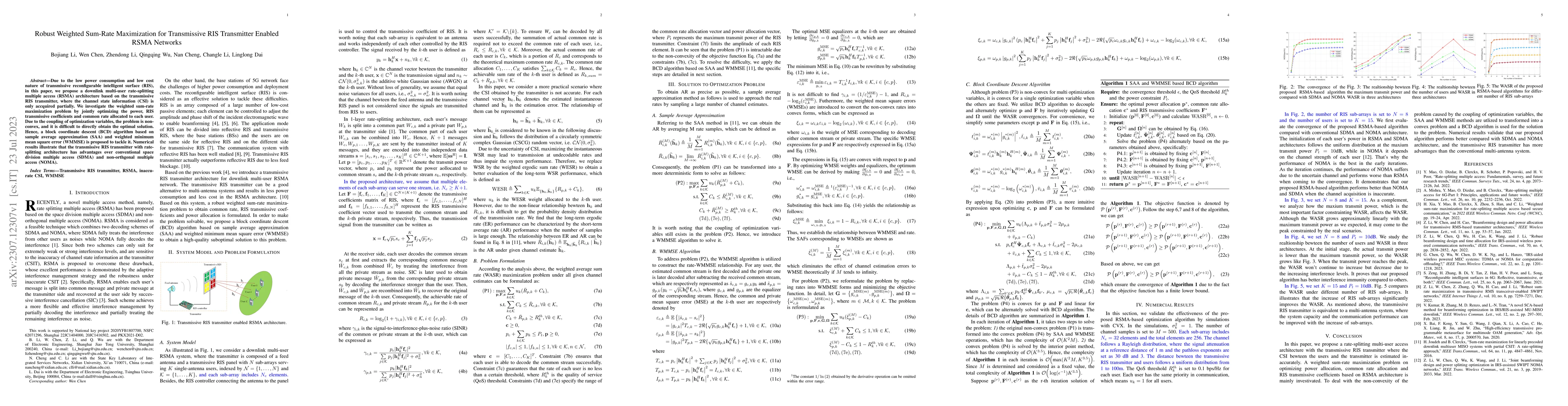 Thumbnail for Robust Weighted Sum-Rate Maximization for Transmissive RIS Transmitter
  Enabled RSMA Networks