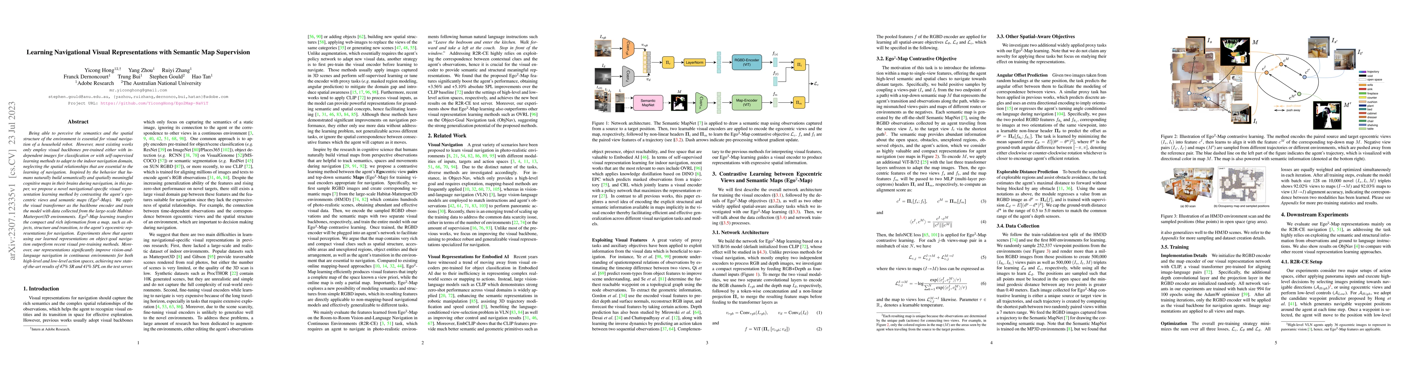 Thumbnail for Learning Navigational Visual Representations with Semantic Map
  Supervision