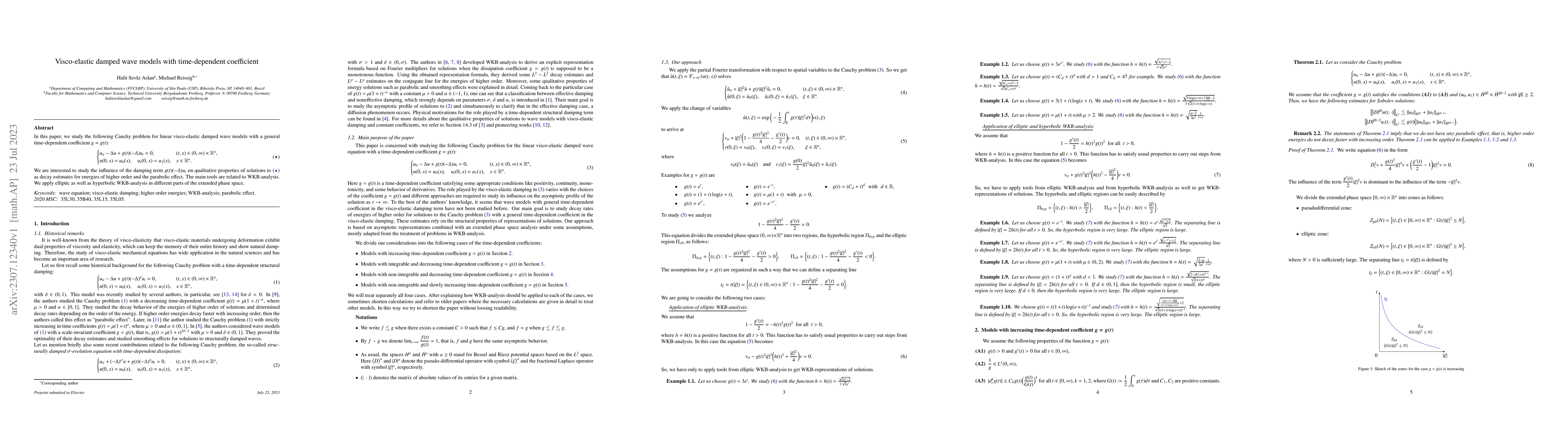 Thumbnail for Visco-elastic damped wave models with time-dependent coefficient