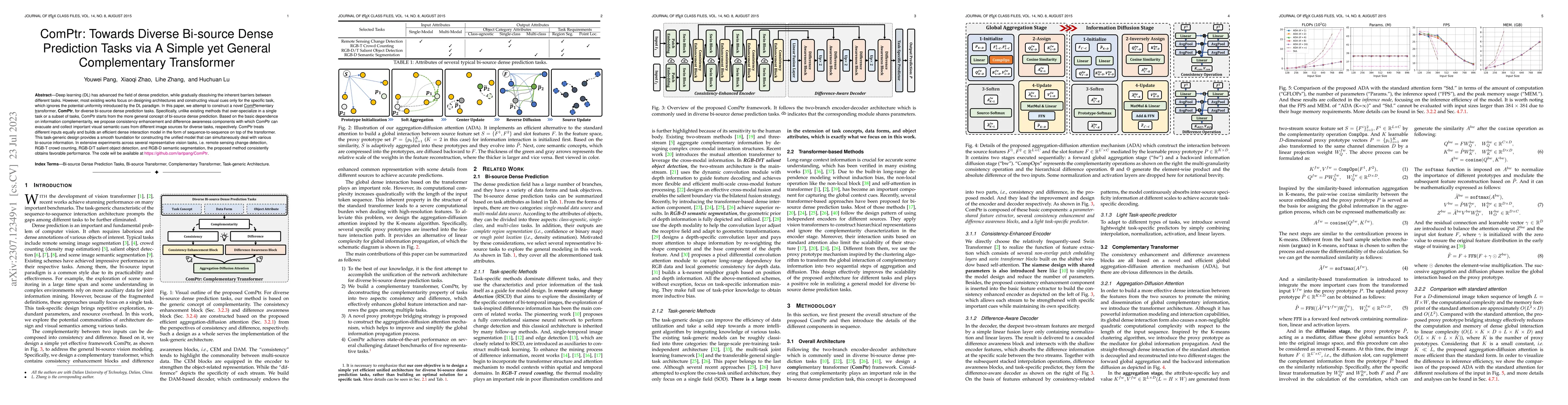 Thumbnail for ComPtr: Towards Diverse Bi-source Dense Prediction Tasks via A Simple
  yet General Complementary Transformer