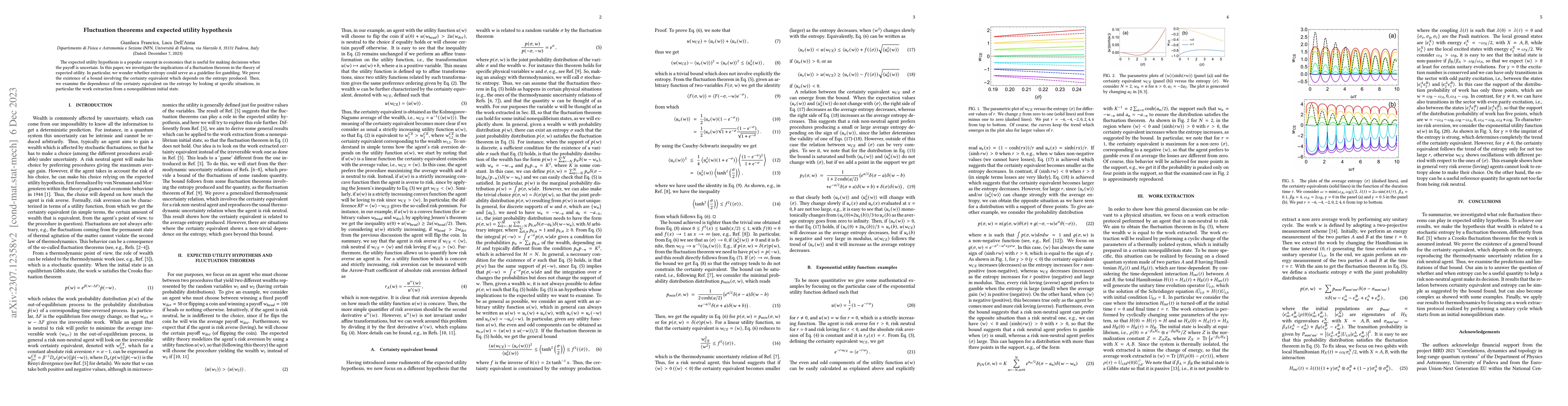 Thumbnail for Fluctuation theorems and expected utility hypothesis