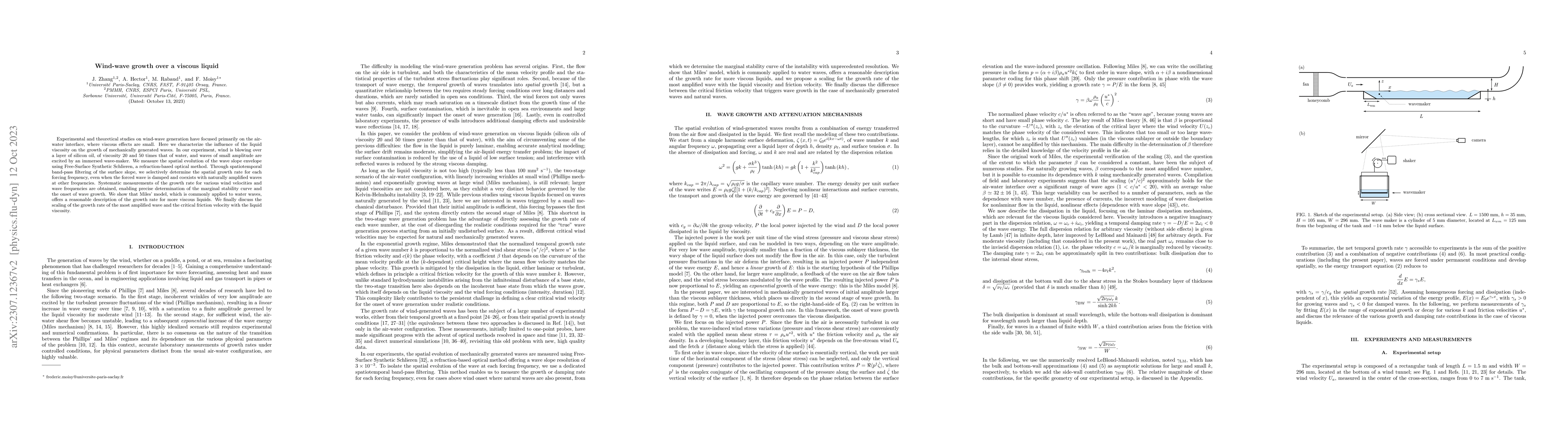 Thumbnail for Wind-wave growth over a viscous liquid