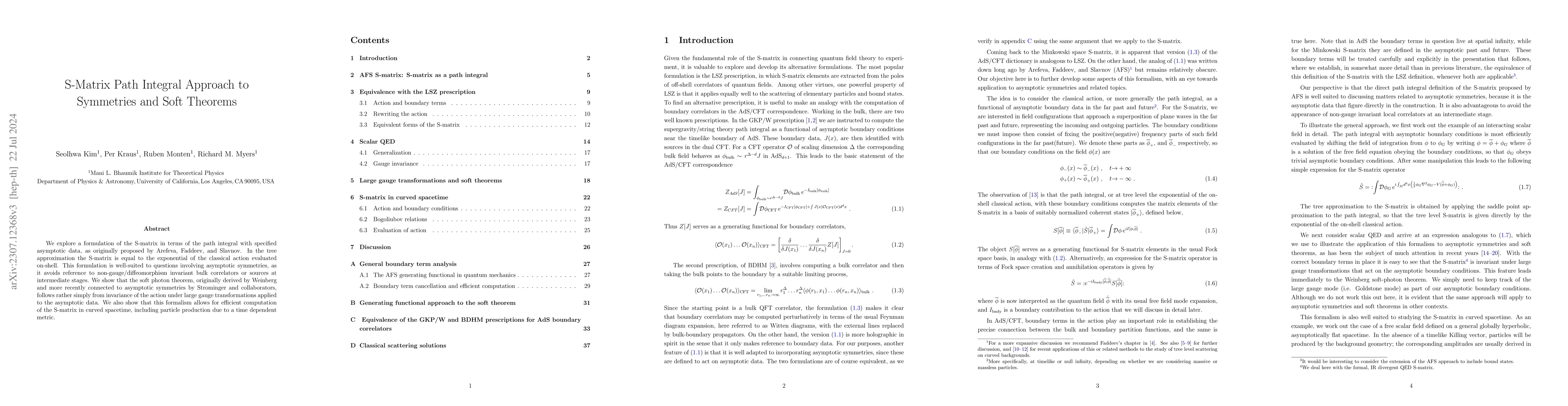 Thumbnail for S-Matrix Path Integral Approach to Symmetries and Soft Theorems