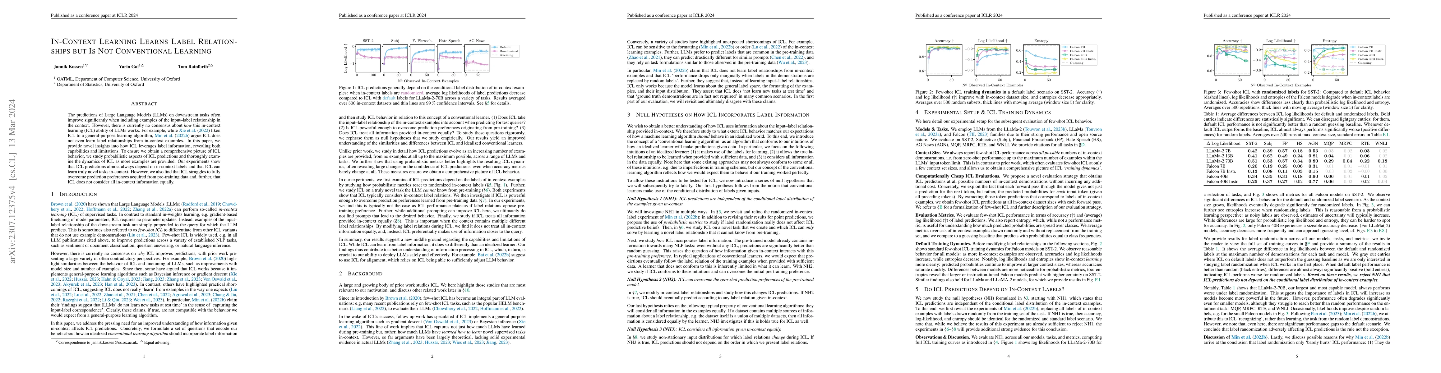 Thumbnail for In-Context Learning Learns Label Relationships but Is Not Conventional
  Learning