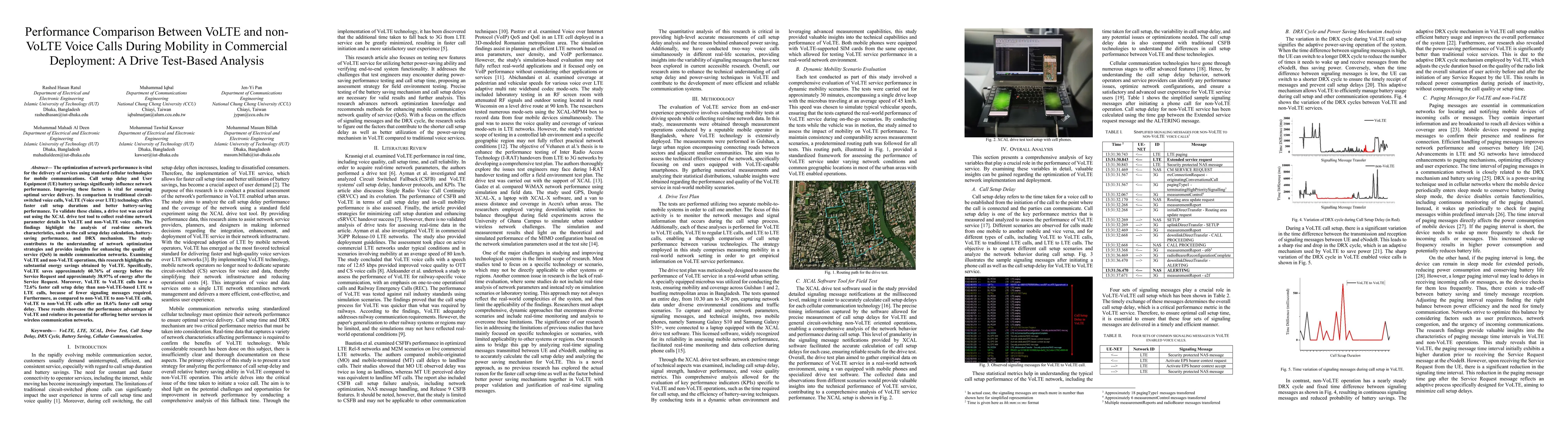Thumbnail for Performance Comparison Between VoLTE and non-VoLTE Voice Calls During
  Mobility in Commercial Deployment: A Drive Test-Based Analysis