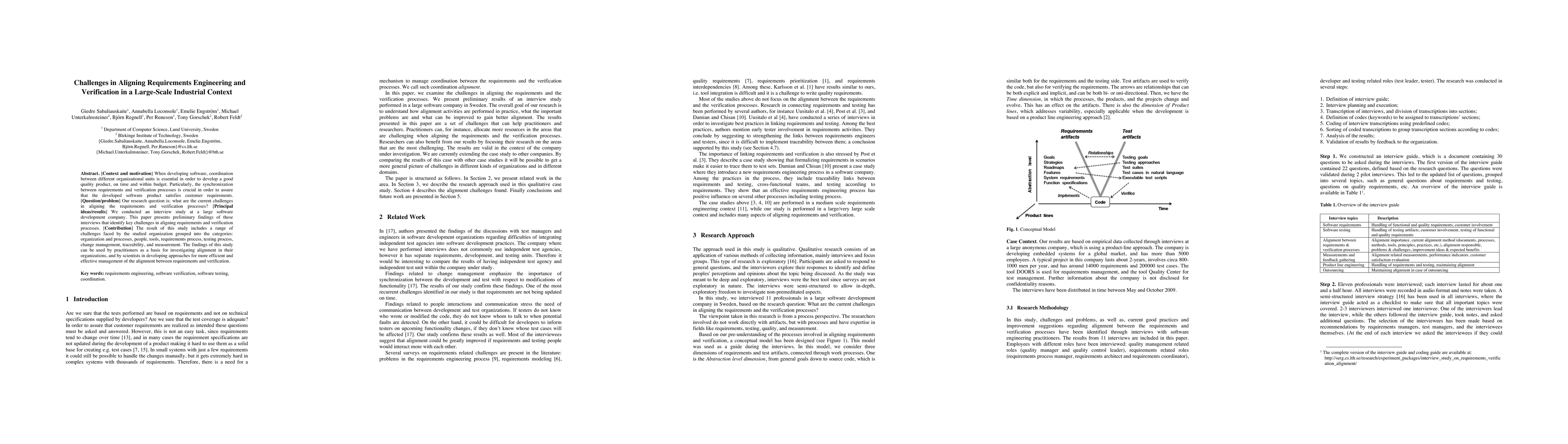 Thumbnail for Challenges in aligning requirements engineering and verification in a
  large-scale industrial context