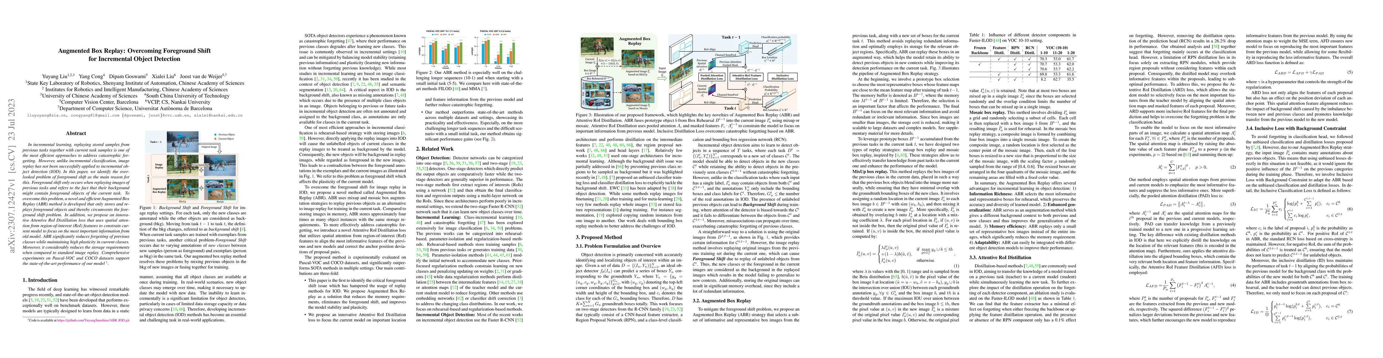 Thumbnail for Augmented Box Replay: Overcoming Foreground Shift for Incremental Object
  Detection