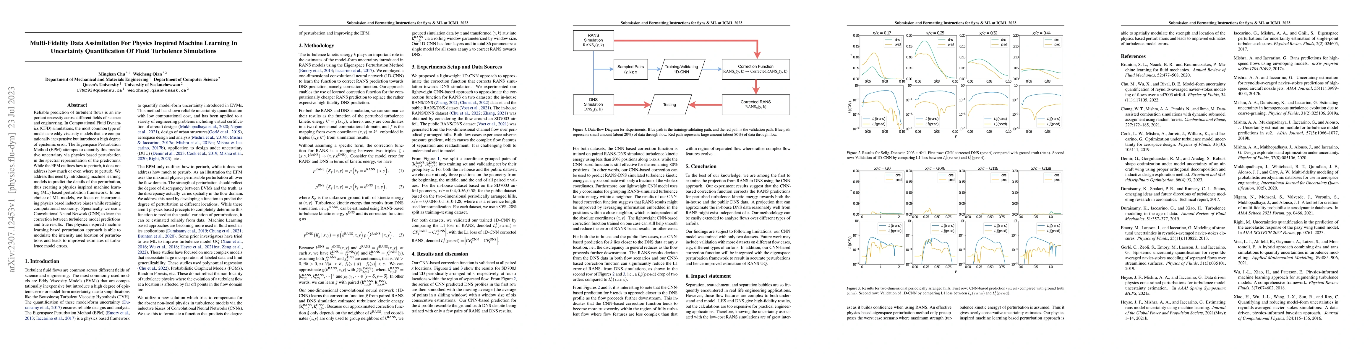 Thumbnail for Multi-Fidelity Data Assimilation For Physics Inspired Machine Learning
  In Uncertainty Quantification Of Fluid Turbulence Simulations