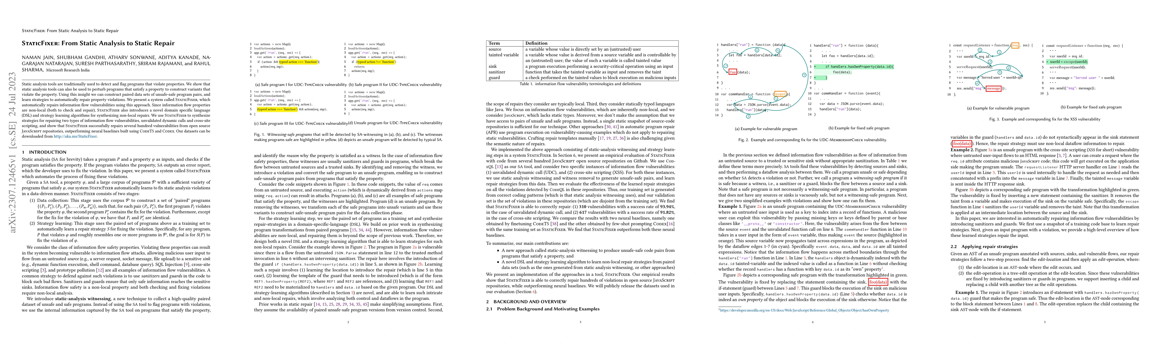 Thumbnail for StaticFixer: From Static Analysis to Static Repair