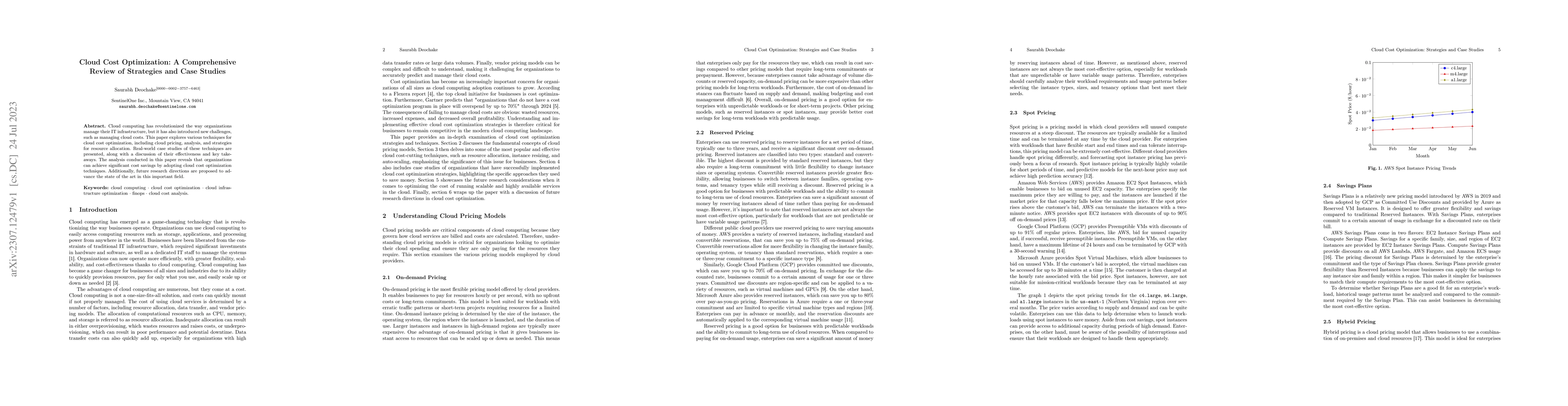 Thumbnail for Cloud Cost Optimization: A Comprehensive Review of Strategies and Case
  Studies