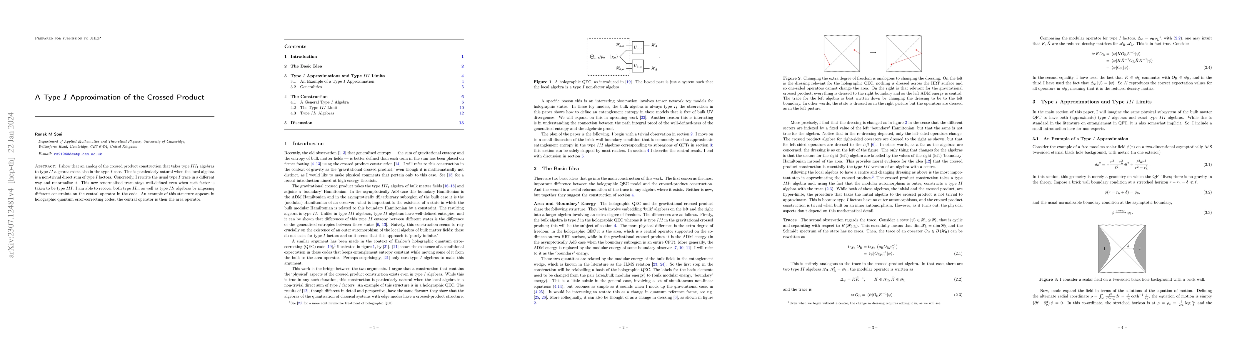 Thumbnail for A Type $I$ Approximation of the Crossed Product