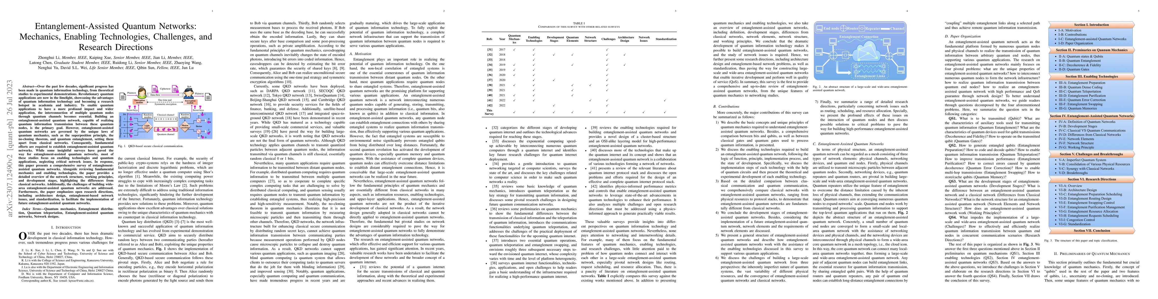 Thumbnail for Entanglement-Assisted Quantum Networks: Mechanics, Enabling
  Technologies, Challenges, and Research Directions