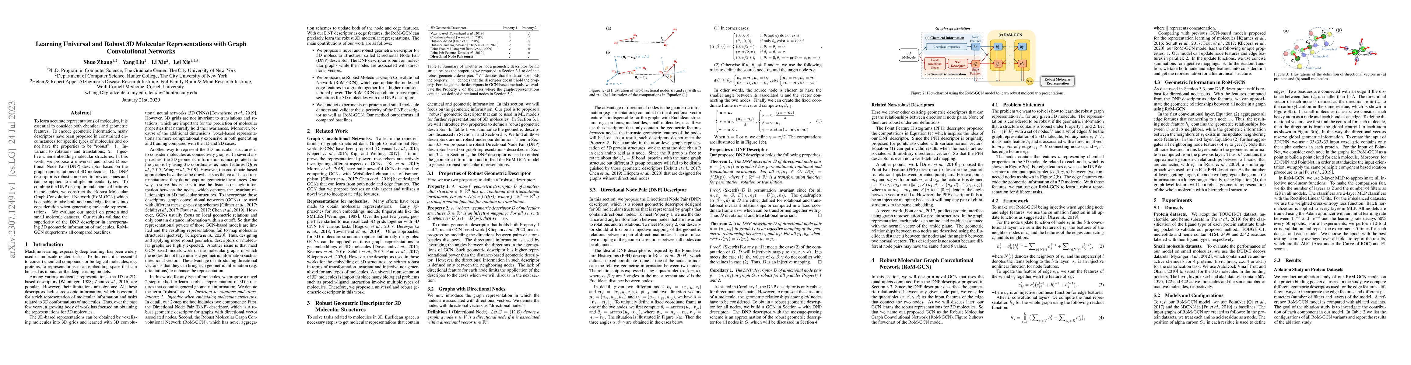 Thumbnail for Learning Universal and Robust 3D Molecular Representations with Graph
  Convolutional Networks