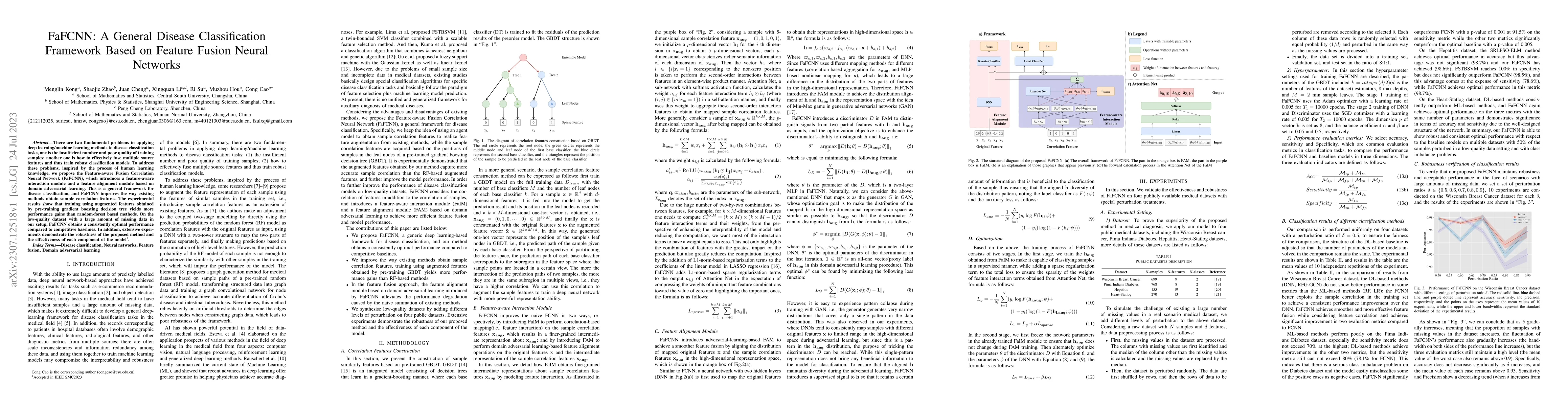 Thumbnail for FaFCNN: A General Disease Classification Framework Based on Feature
  Fusion Neural Networks