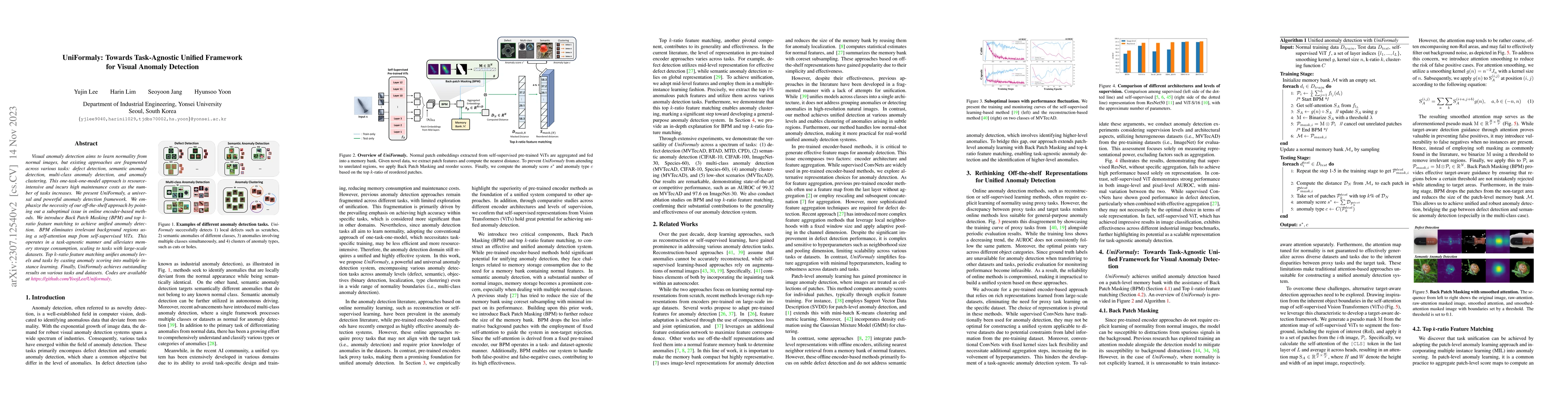 Thumbnail for UniFormaly: Towards Task-Agnostic Unified Framework for Visual Anomaly
  Detection