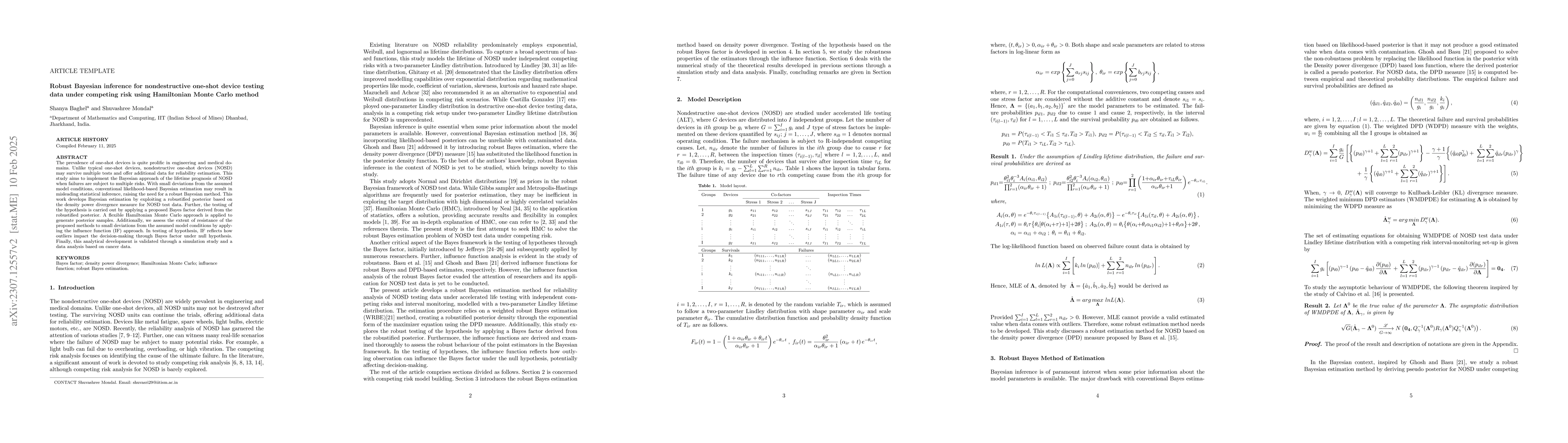 Thumbnail for Robust Inference of One-Shot Device testing data with Competing Risk
  under Lindley Lifetime Distribution with an application to SEER Pancreas
  Cancer Data