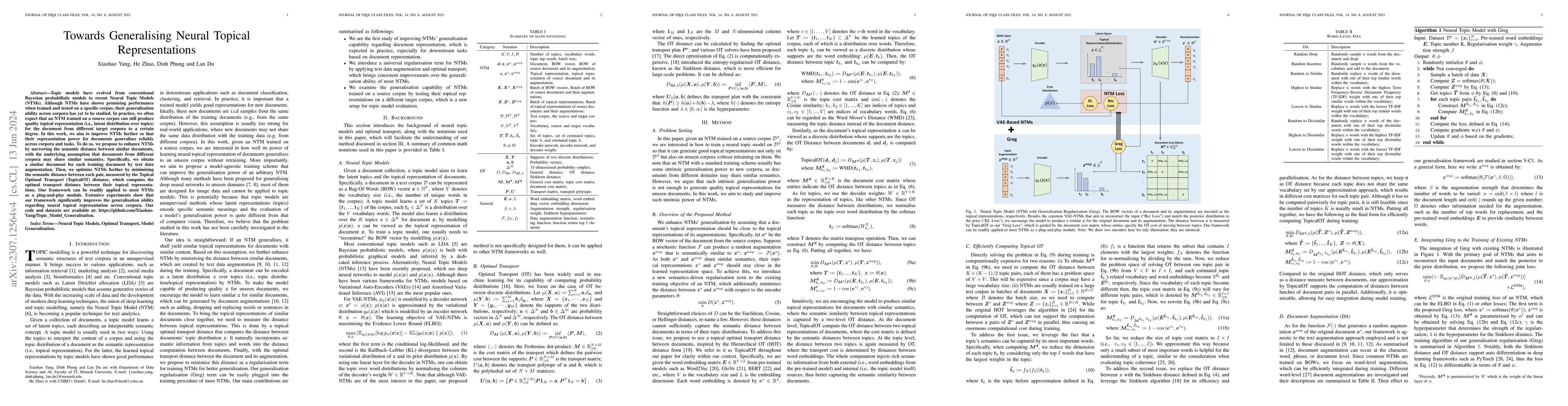 Thumbnail for Towards Generalising Neural Topical Representations