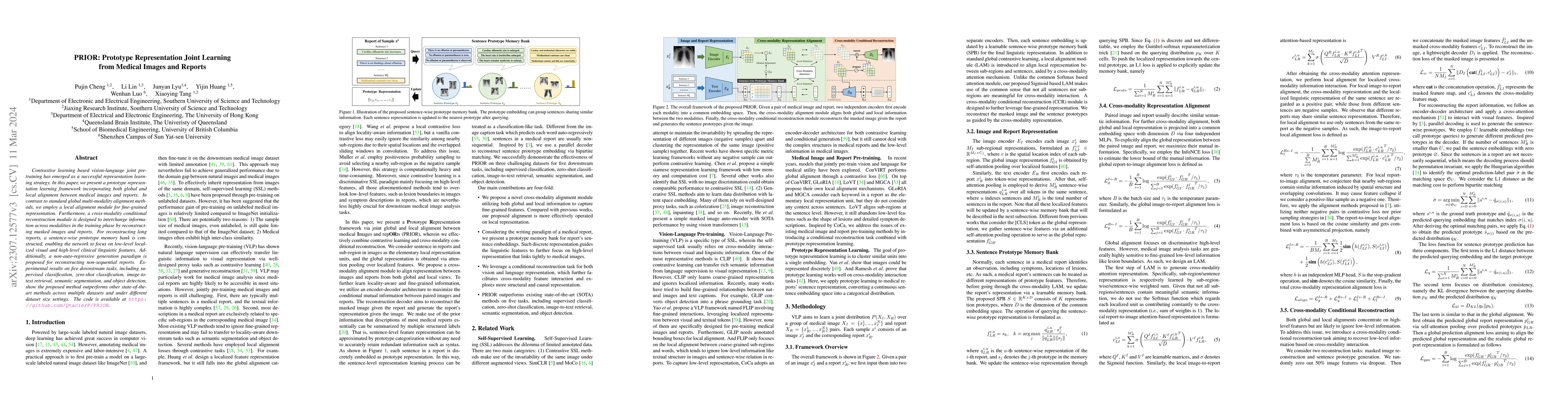 Thumbnail for PRIOR: Prototype Representation Joint Learning from Medical Images and
  Reports