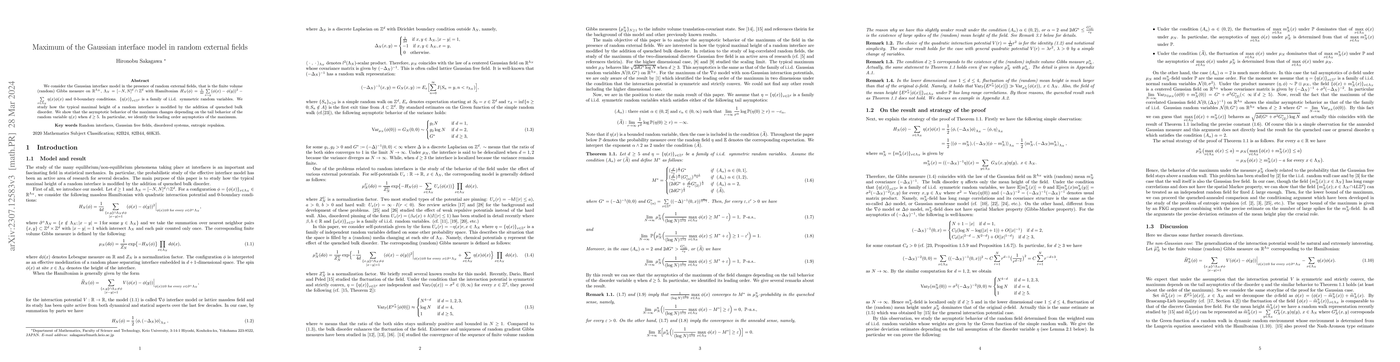 Thumbnail for Maximum of the Gaussian interface model in random external fields