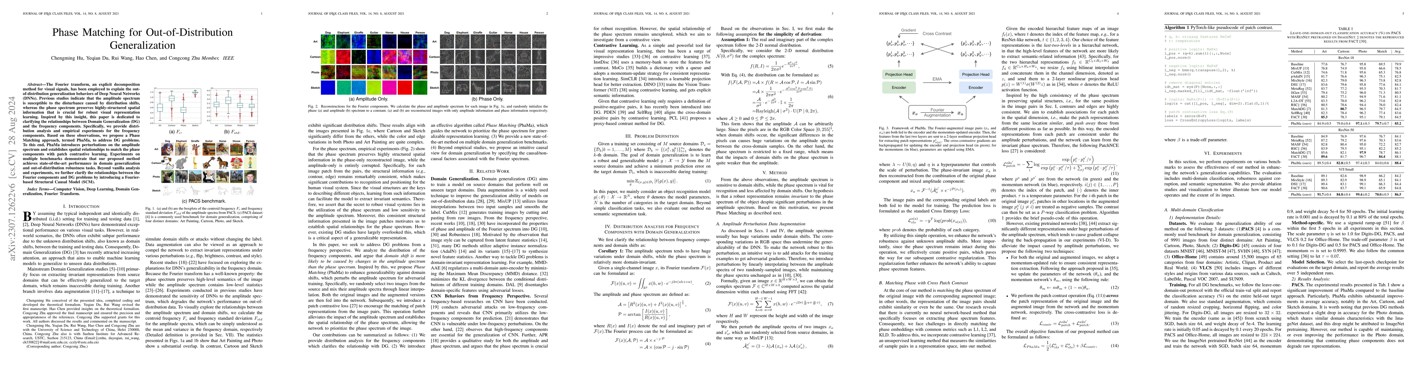 Thumbnail for Phase Matching for Out-of-Distribution Generalization