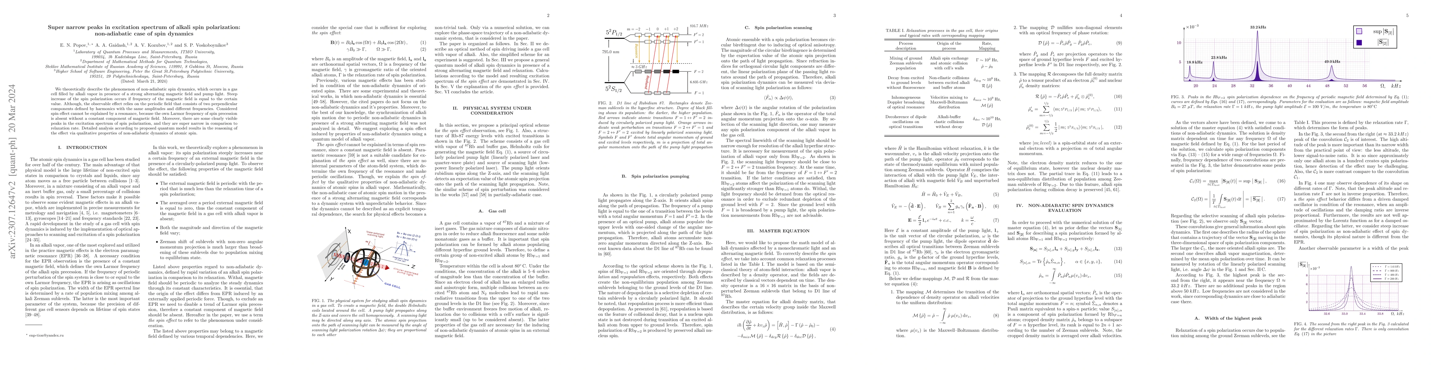Thumbnail for Super narrow peaks in excitation spectrum of alkali spin polarization:
  non-adiabatic case of spin dynamics