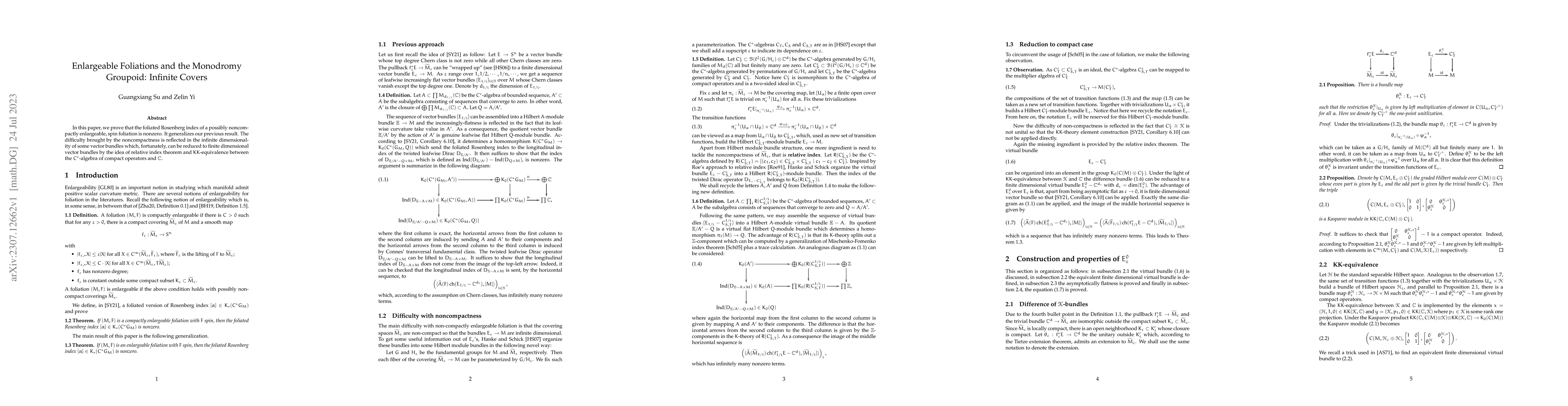 Thumbnail for Enlargeable Foliations and the Monodromy Groupoid: Infinite Covers