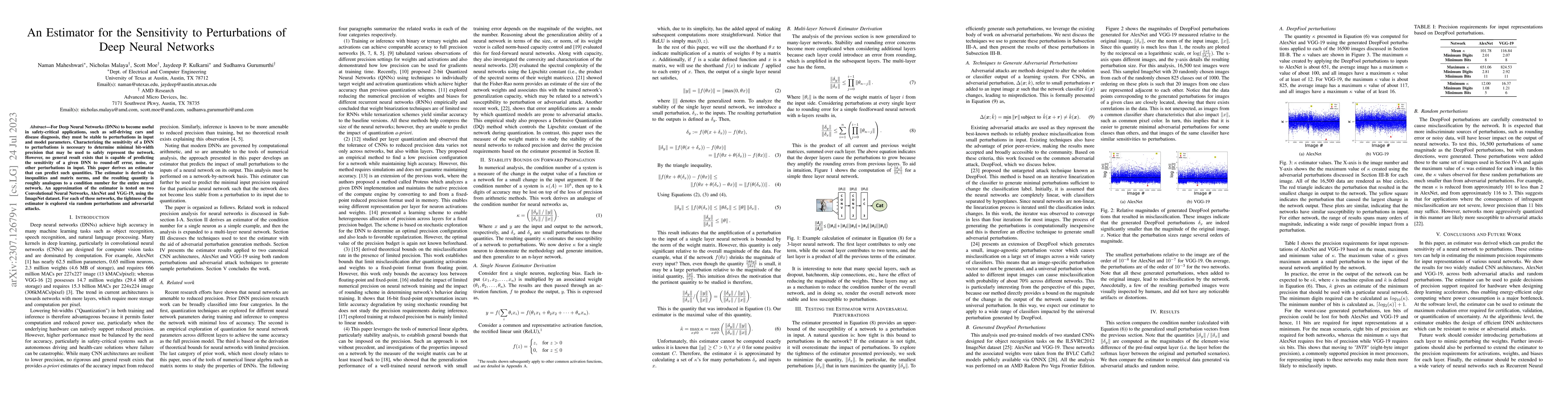 Thumbnail for An Estimator for the Sensitivity to Perturbations of Deep Neural
  Networks