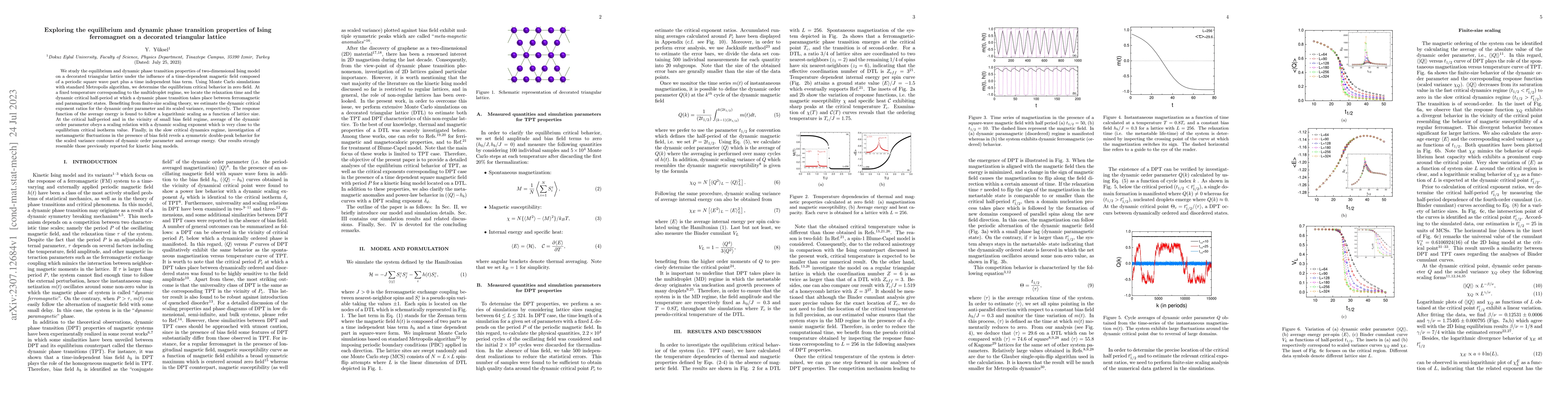 Thumbnail for Exploring the equilibrium and dynamic phase transition properties of
  Ising ferromagnet on a decorated triangular lattice