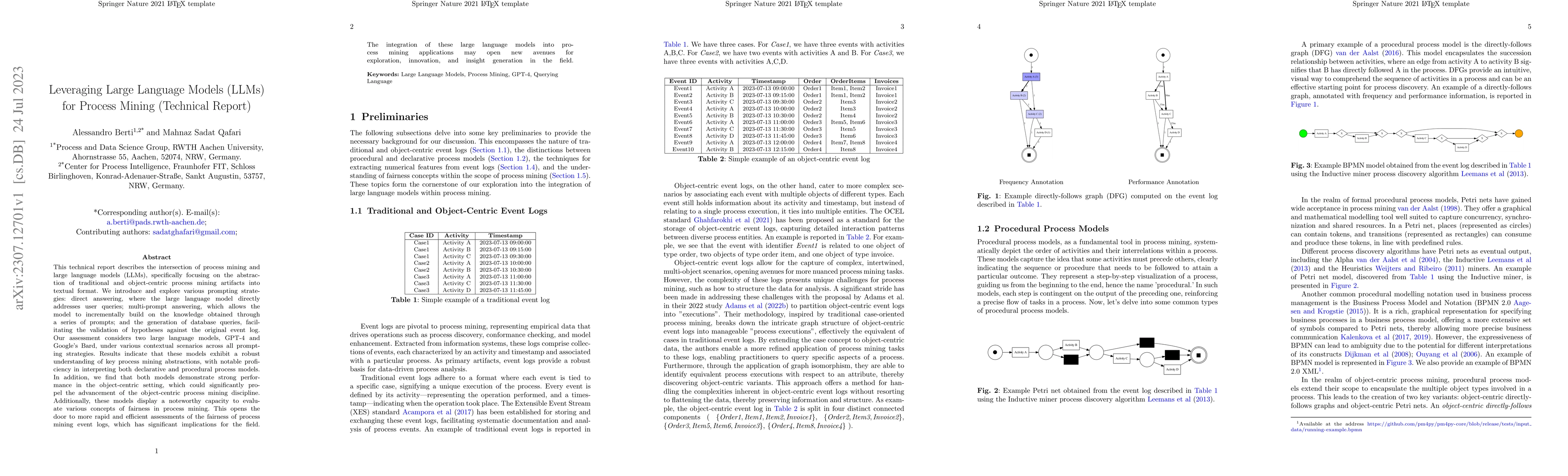 Thumbnail for Leveraging Large Language Models (LLMs) for Process Mining (Technical
  Report)